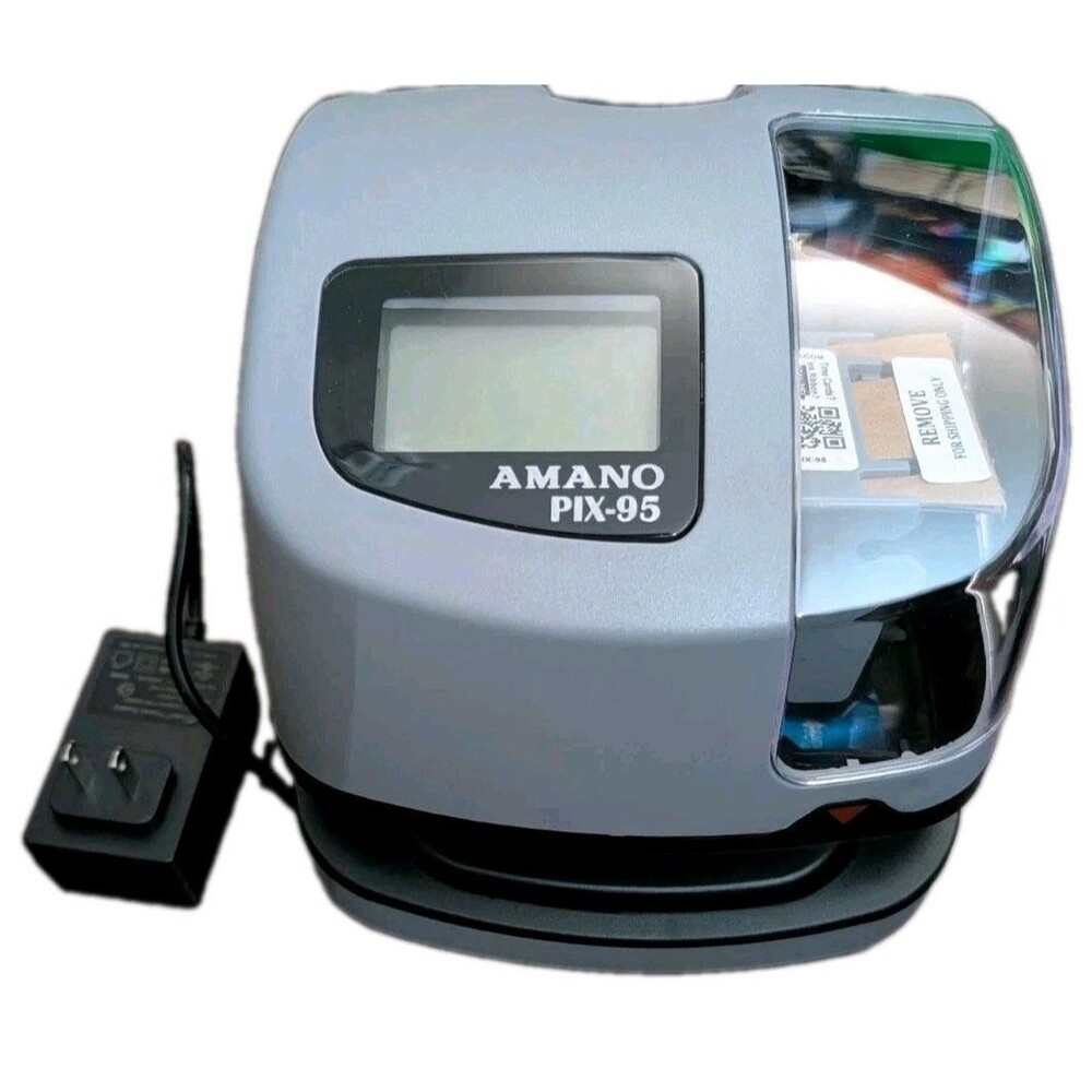 Amano PIX-95/A421 Electronic Time Clock Recorder Time Punch Clock LCD Display